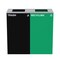 Alpine Industries 58-Gallon 2-Stream Black Steel-Green Recycling Bin Station ALP4450-BLK-KIT8 - alternate 1
